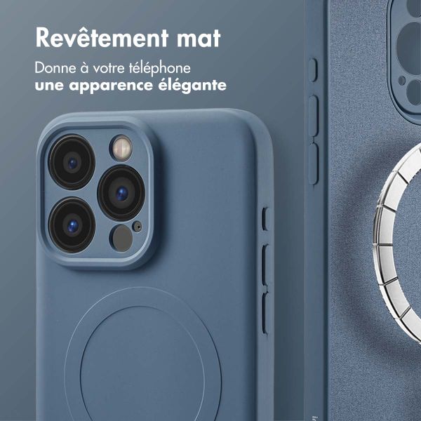imoshion Coque Couleur avec MagSafe Apple iPhone 15 Pro Max - Bleu foncé