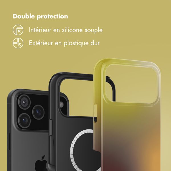 Selencia Coque arrière Vivid avec MagSafe Apple iPhone 17 Pro Max - Gradient Olive Dust
