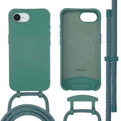 imoshion Coque arrière Color avec cordon amovible et MagSafe Apple iPhone 17e / 16e - Vert foncé