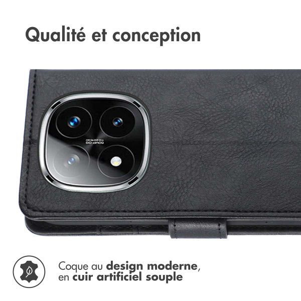 imoshion Étui de télephone portefeuille de luxe Xiaomi Redmi Note 14 Pro Plus (5G) - Noir