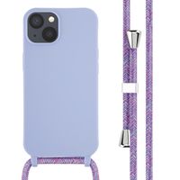 imoshion Coque en silicone avec cordon Apple iPhone 13 - Violet