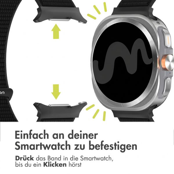 imoshion Bracelet en nylon Samsung Galaxy Watch Ultra (2024/2025) - Noir