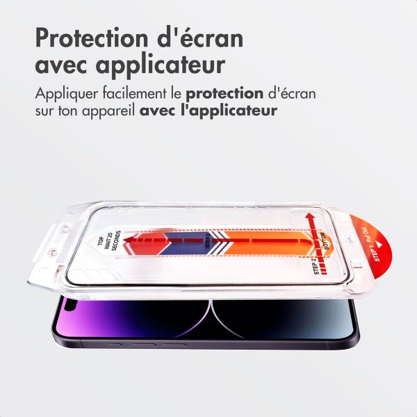 Accezz Protecteur d'écran en verre trempé + Applicateur Apple iPhone 14 Pro