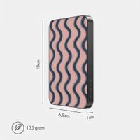 Selencia Powerbank Vivid 5 000 mAh - MagSafe et Qi - Black / Wavy Baby Sorbet