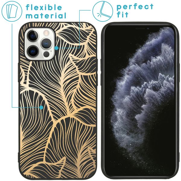 imoshion Coque Design Apple iPhone 12 (Pro) - Golden Leaves