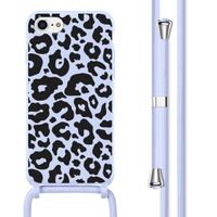 imoshion Coque design en silicone avec cordon Apple iPhone SE (2022 / 2020) / 8 / 7 - Animal Lila