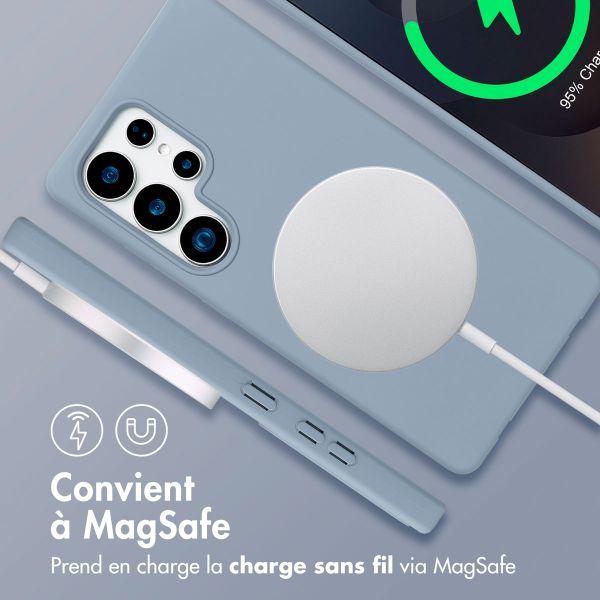 imoshion Coque arrière Color avec cordon amovible et MagSafe Samsung Galaxy S25 Ultra - Ash Blue
