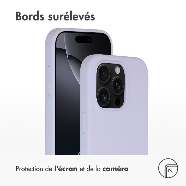 Accezz Coque Liquid Silicone avec MagSafe Apple iPhone 16 Pro - Violet