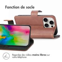 imoshion Étui de télephone portefeuille de luxe Apple iPhone 16 Pro Max - Marron