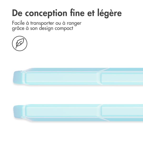 imoshion Coque tablette rigide Trifold Samsung Galaxy Tab S9 11.0 pouces / Tab S10 FE / S9 FE 10.9 pouces - Bleu clair