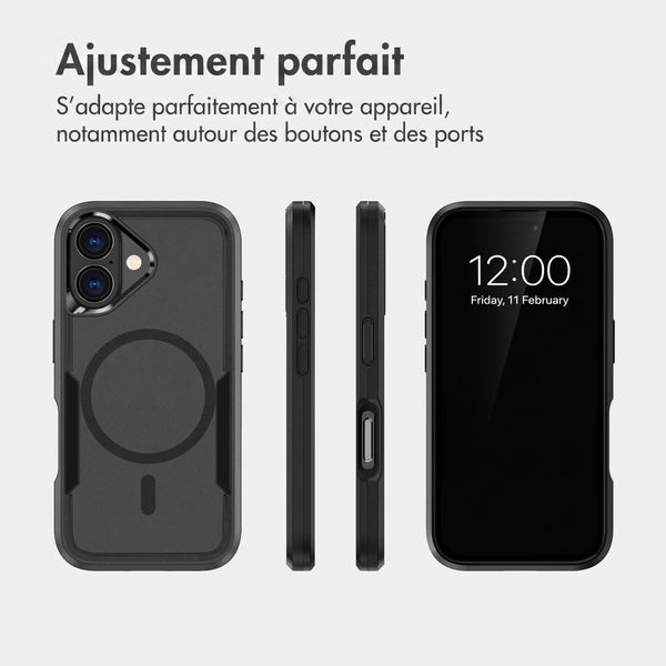 imoshion Coque arrière avec MagSafe Apple iPhone 16 - Noir