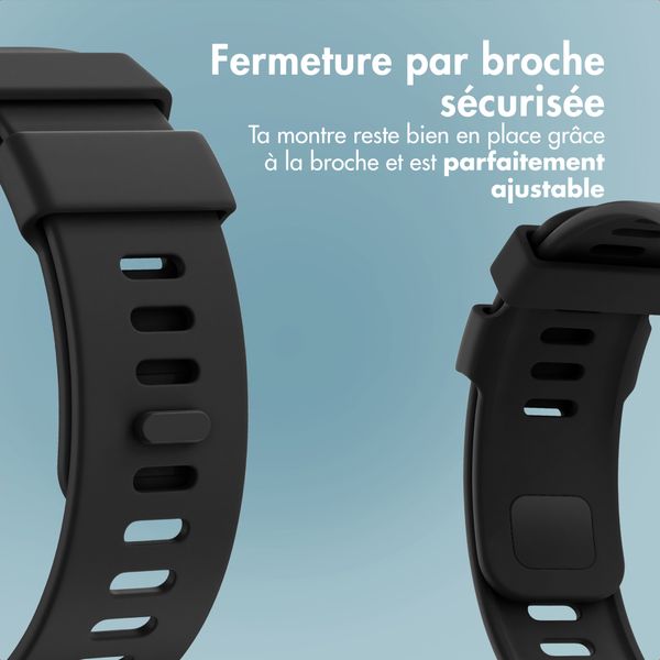 imoshion Bracelet silicone Xiaomi Smart Band 9 Pro / 8 Pro / Redmi Watch 6 / 5 / 4 - Noir