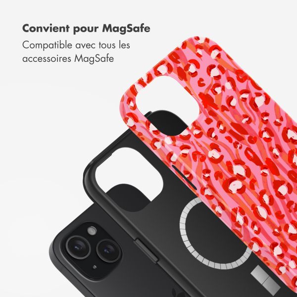 Selencia Coque arrière Vivid avec MagSafe Apple iPhone 15 - Wild Spots Lipstick