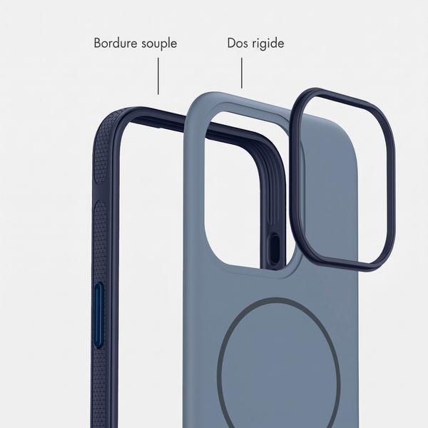 imoshion Coque arrière Color avec Thin MagSafe Ring Apple iPhone 15 Pro - Bleu foncé