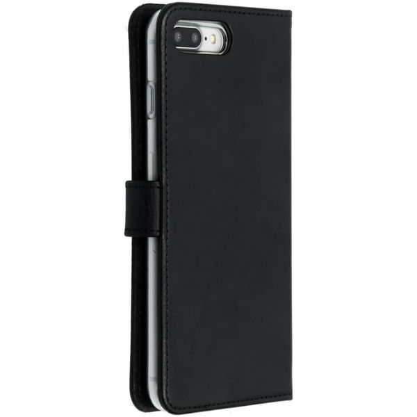 Selencia Étui portefeuille en cuir véritable Apple iPhone 8 Plus / 7 Plus - Noir