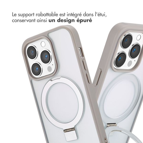 Accezz Coque Ring Stand avec MagSafe Apple iPhone 14 Pro - Gris