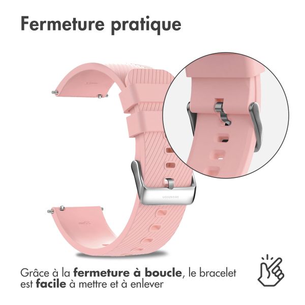 imoshion Bracelet en silicone flexible  - Connexion universelle 22 mm - Rose