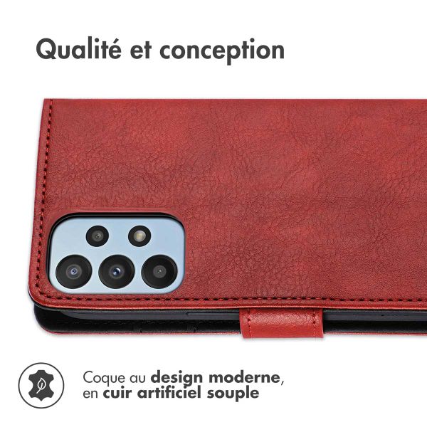 imoshion Étui de télephone portefeuille de luxe Samsung Galaxy A23 (5G) - Rouge