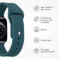 imoshion Bracelet tressé en silicone Apple Watch | 38/40/41/42 mm - Vert foncé