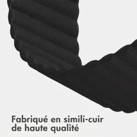 imoshion Bracelet magnétique en cuir synthétique Apple Watch | 38/40/41/42 mm - Noir