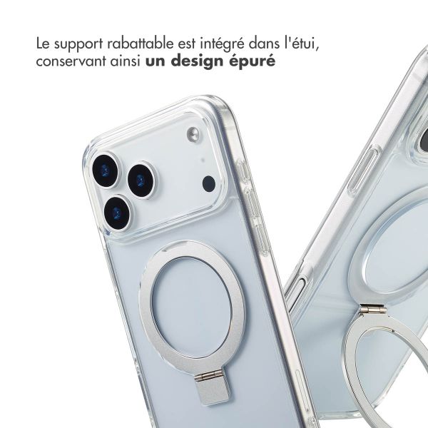 Accezz Coque Ring Stand avec MagSafe Apple iPhone 17 Pro Max - Transparent