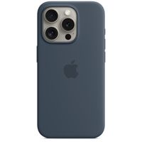 Apple Coque en silicone MagSafe Apple iPhone 15 Pro - Storm Blue