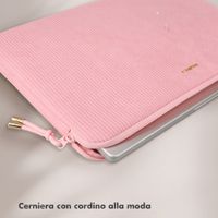 Selencia Pochette ordinateur Corduroy 15-16 pouces - Soft Blush
