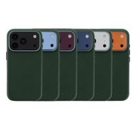 Accezz Coque arrière en cuir avec MagSafe Apple iPhone 18 Pro Max / 17 Pro Max - Cedar Green