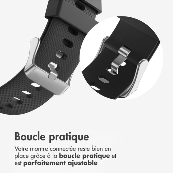 imoshion Bracelet en silicone flexible Samsung Galaxy Watch 8 (40/44mm) / Classic (46mm) - Noir