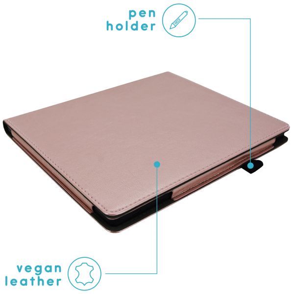 imoshion Étui de liseuse portefeuille en cuir végan Kobo Elipsa 2E - Rose Doré