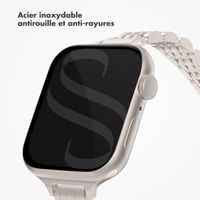 Selencia Bracelet en acier slim style Jubilee Apple Watch | 38/40/41/42 mm - Starlight