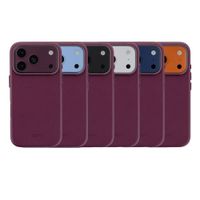 Accezz Coque arrière en cuir avec MagSafe Apple iPhone 18 Pro Max / 17 Pro Max - Heath Purple