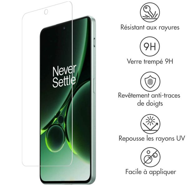Accezz Protection d'écran en verre trempé OnePlus Nord 3 / 4 - Transparent