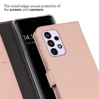 Selencia Étui portefeuille en cuir véritable Samsung Galaxy A33 - Dusty Pink