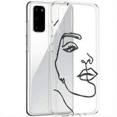 imoshion Coque Design Samsung Galaxy S20 - Line Art Woman Black