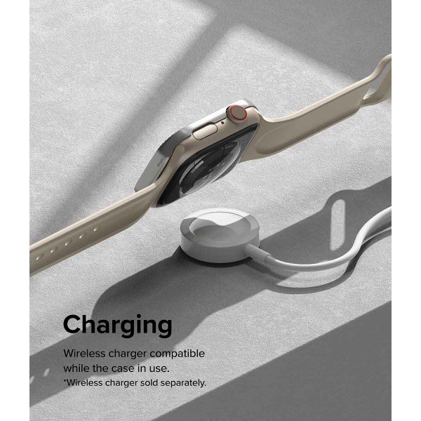 Ringke Style de lunette Apple Watch 7 / 8 / 9 - 41 mm - Matte Curve Silver
