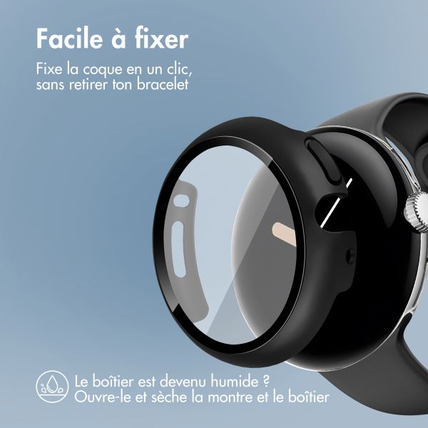 imoshion Coque rigide à couverture complète Google Pixel Watch / Watch 2 / Watch 3 / Watch 4 (41 mm) - Noir