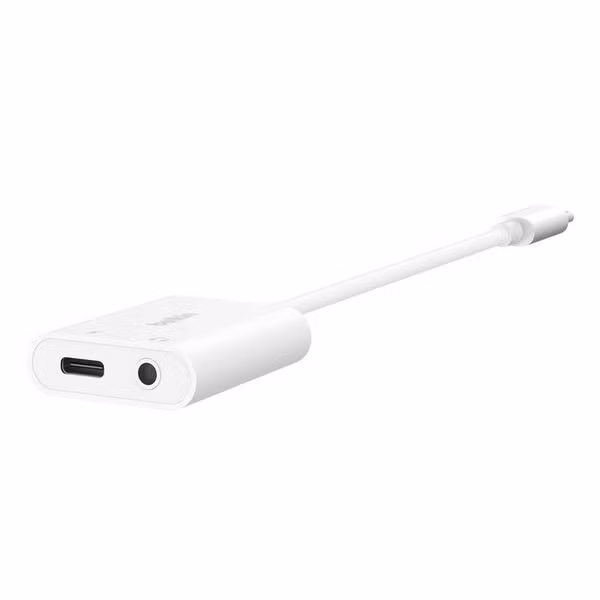 Belkin RockStar™ Adaptateur audio 3,5 mm et de charge USB-C - Blanc