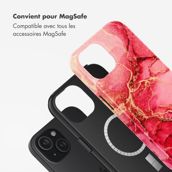Selencia Coque arrière Vivid avec MagSafe Apple iPhone 15 - Rosy Marble