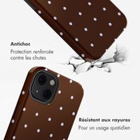 Selencia Coque arrière Vivid Apple iPhone 13 - Happy Dots Chocolate