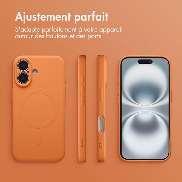 imoshion Coque Couleur avec MagSafe Apple iPhone 16 - Orange