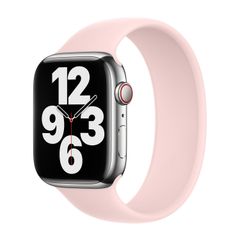 Apple Bracelet Boucle unique en Silicone Apple Watch | 38/40/41/42 mm - Taille 2 - Chalk Pink