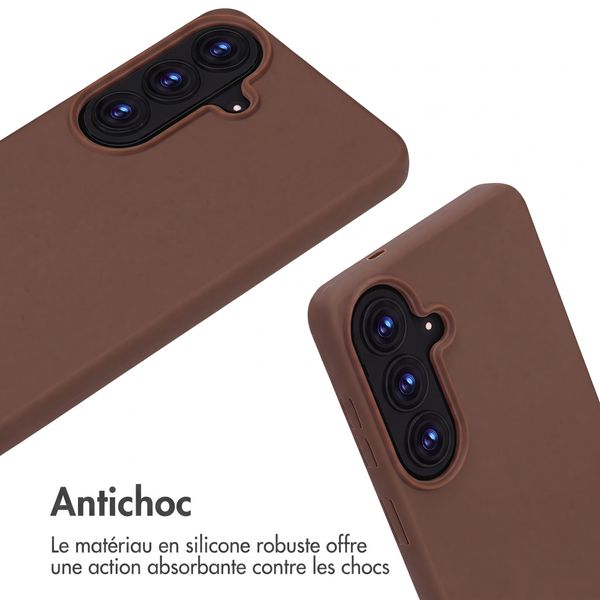 imoshion Coque en silicone avec cordon Samsung Galaxy S26 - Marron