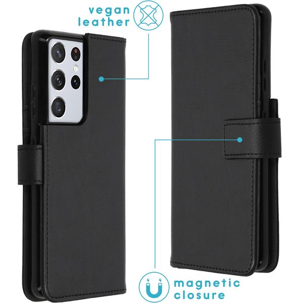 imoshion Étui de télephone portefeuille de luxe Samsung Galaxy S21 Ultra - Noir