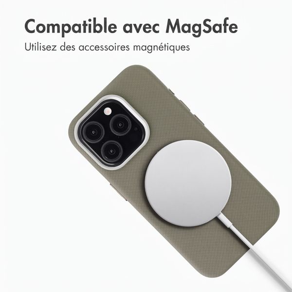 Accezz Coque arrière Mesh avec MagSafe Apple iPhone 15 Pro - Gris foncé