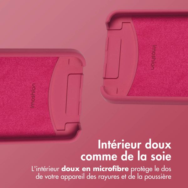 imoshion Coque arrière Color avec cordon amovible et MagSafe Apple iPhone 17e / 16e - Red Raspberry