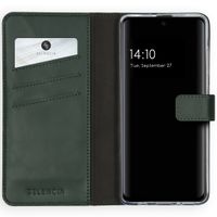 Selencia Étui portefeuille en cuir véritable Samsung Galaxy A51 - Vert