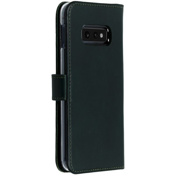 Selencia Étui portefeuille en cuir véritable Samsung Galaxy S10e - Vert