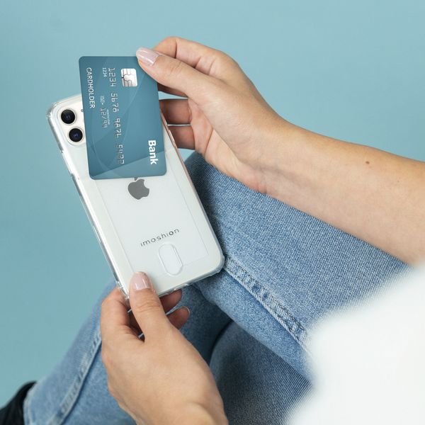 imoshion Coque silicone avec support de passe Samsung Galaxy A72 - Transparent