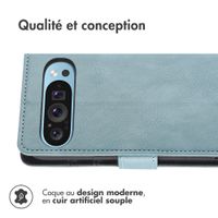imoshion Étui de télephone portefeuille de luxe Google Pixel 9 / 9 Pro - Bleu clair